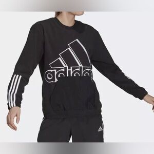Adidas Brand Love Giant Logo Polar Fleece Sweatshirt
